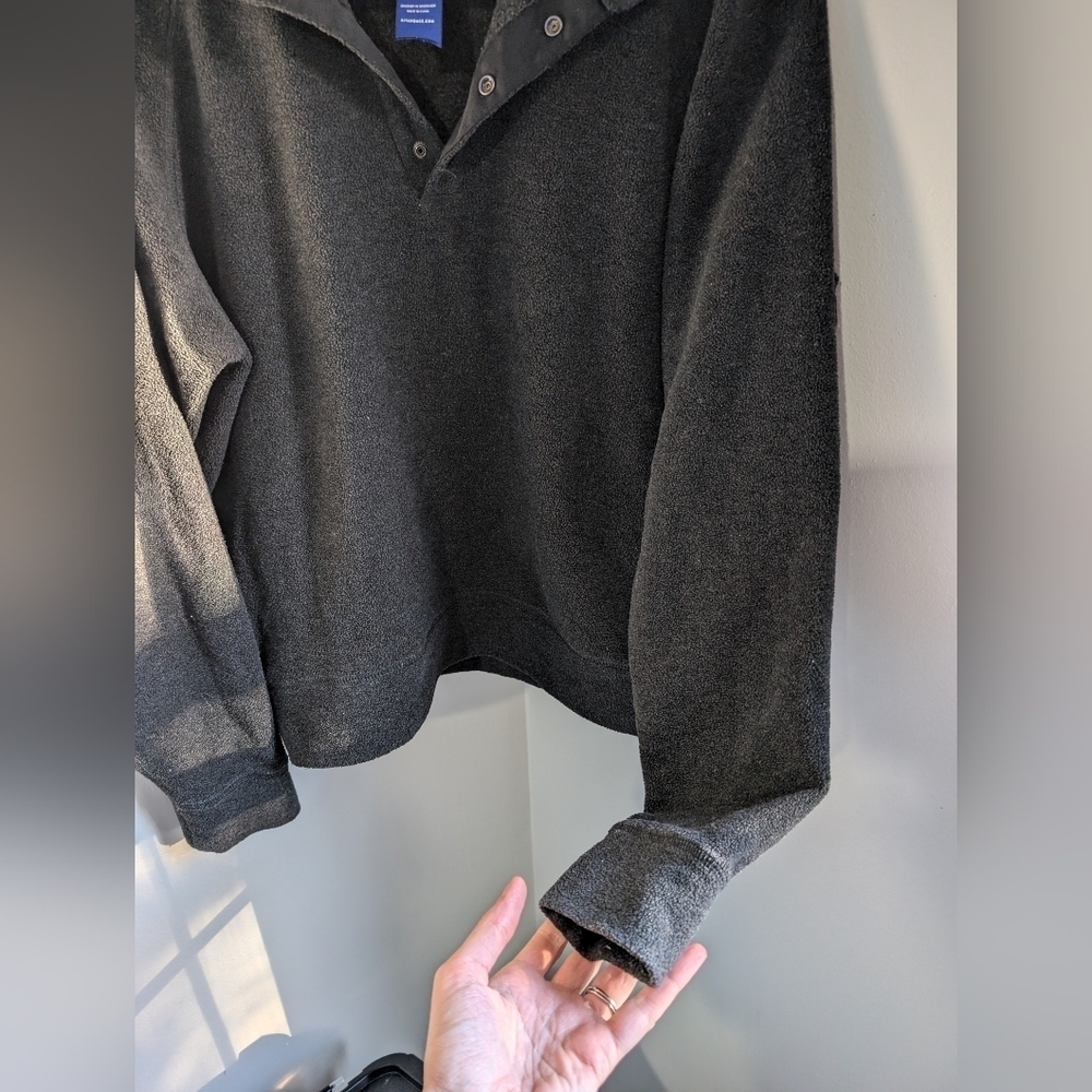 Kit + Ace Fleece Chillout Down Charcoal Grey Pullover Sweater Size Small - Picture 7 of 12